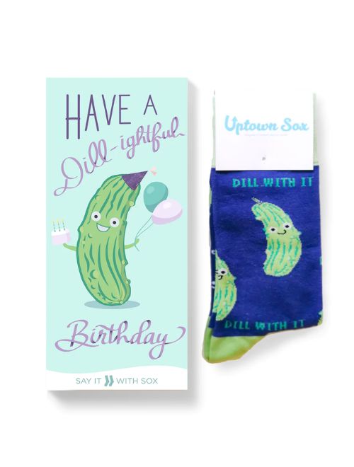 Dill-ightful Birthday Greeting Card/Socks Combo