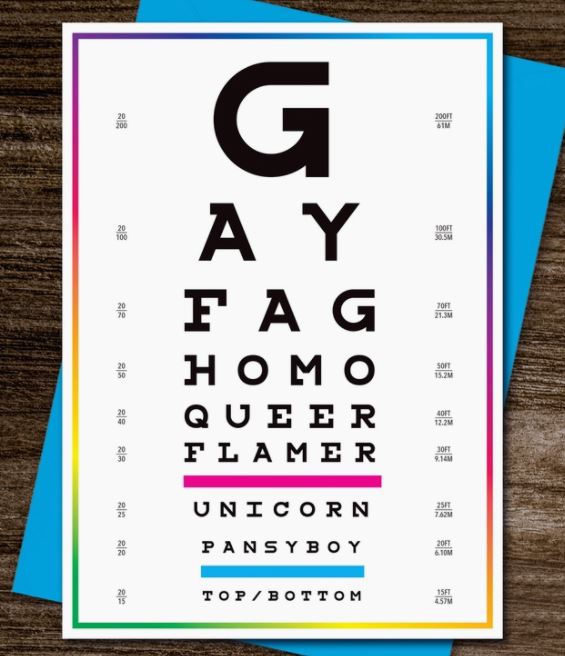 Gay Eye Chart Greeting Card