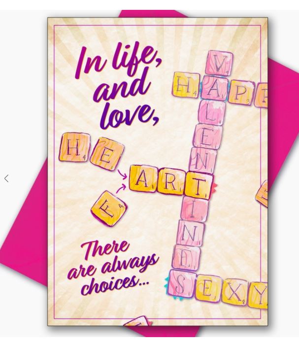 Scrabble Valentine's Day Card