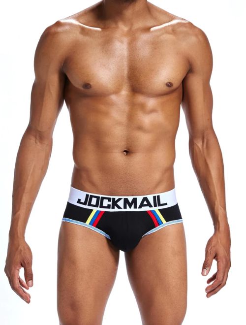 Athletic Stripe Brief - Black