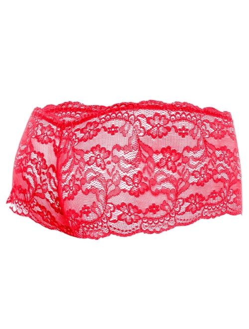 Lace Boy Short - Red