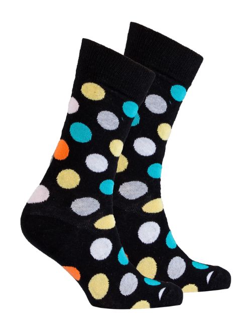 Mixed Black Dot Crew Socks