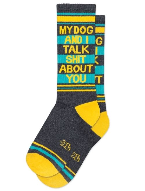 My Dog & I Talk Gym Socks