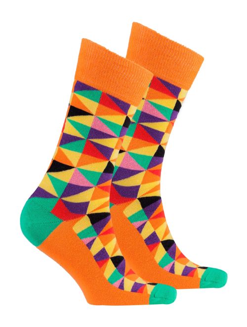 Orange Triangle Crew Sock