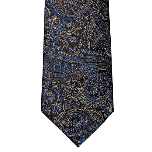Brown & Blue Paisley Tie