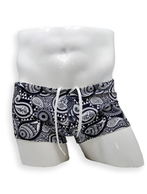 Paisley Box Cut Swimsuit