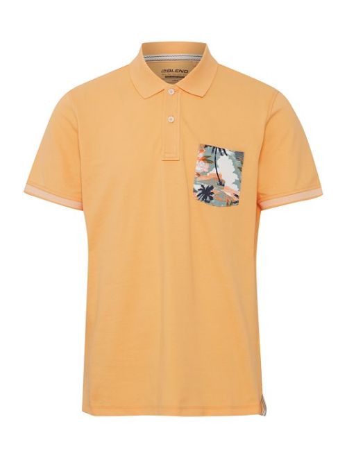 Pocket Graphic Polo Shirt - Peach