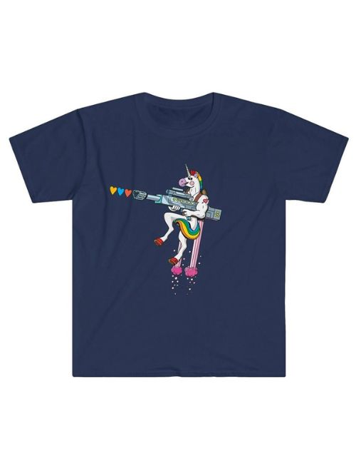 Punk Rock Rainbow Unicorn Pride T Shirt