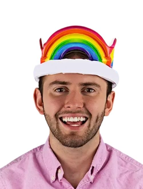 Inflatable Rainbow Crown – Stroked Ego