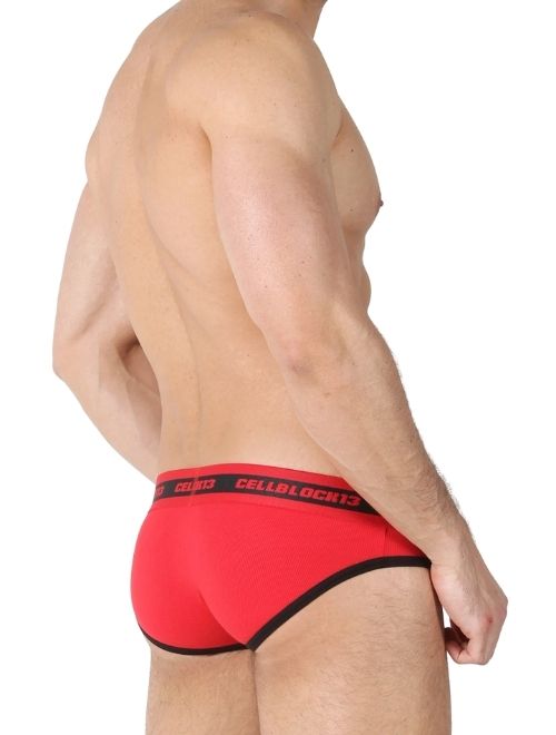 Rascal Low Rise Ribbed Brief - Red