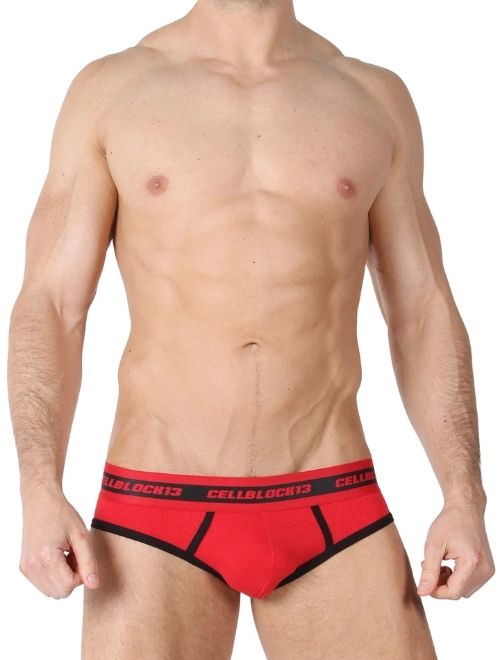 Rascal Low Rise Ribbed Brief - Red