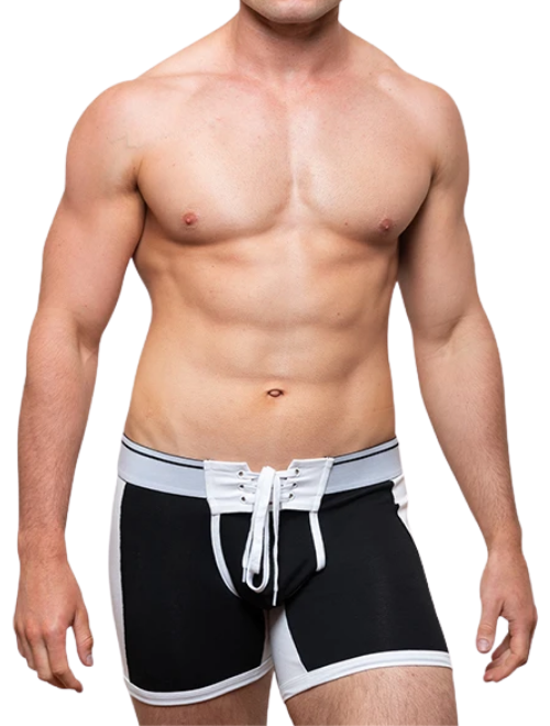 Black Scrimmage Lace Up Shorts