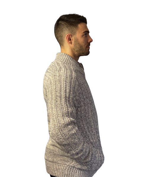 Cable Knit Zip Up