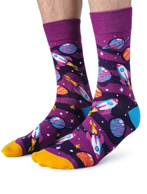 Space Race Crew Socks