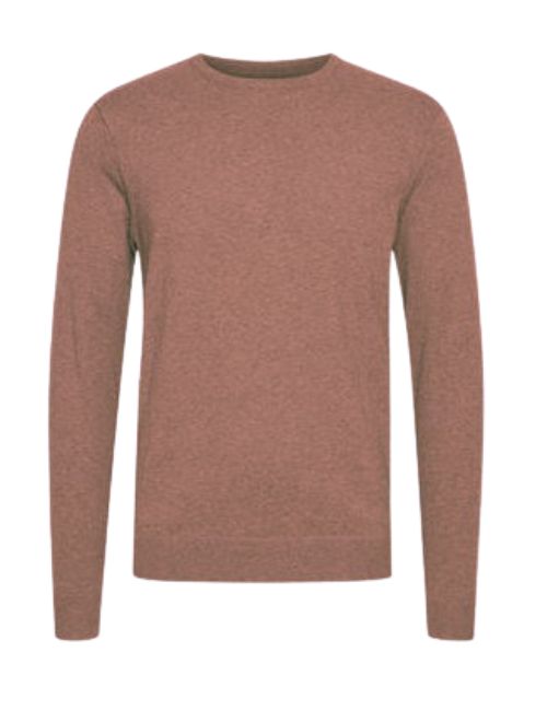 Solid Rust Colour Cotton Knit Pullover