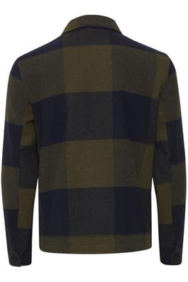 Checkered Wool Blend Overshirt