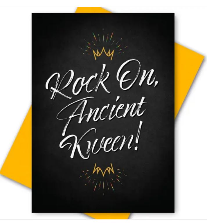 Rock On Kween Greeting Card