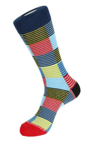 Blue Yellow Red Mini Stripe
