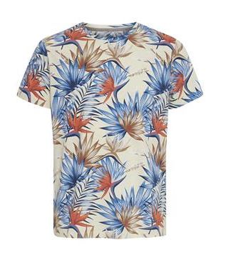 Full Floral T-Shirt - Tan