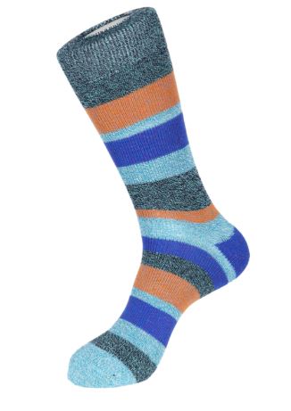 Teal Diamond Stripe Boot Sock