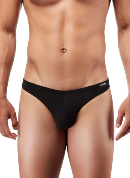 Black Euro Thong