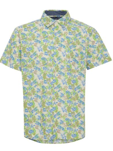 Branches Pattern Button Up - Green