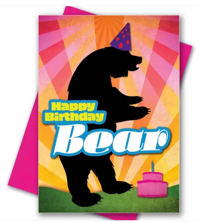 Happy Birthday Bear Greeting Card