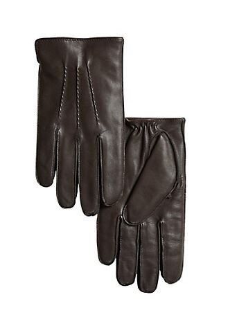 Lamb Fur Lined Leather Glove