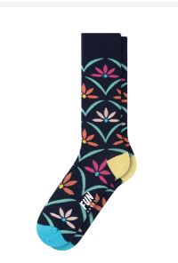 Navy Flowers Socks