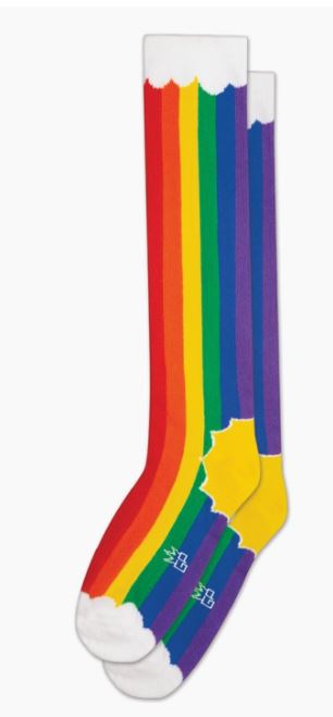 Rainbow Clouds Knee Socks