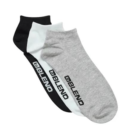 Solid Colour Ankle Socks - 3 pack
