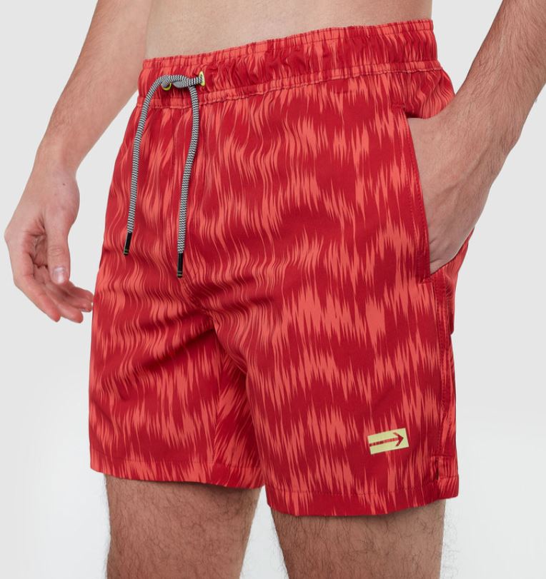 Abstract Soundwaves Swim Trunk Coral