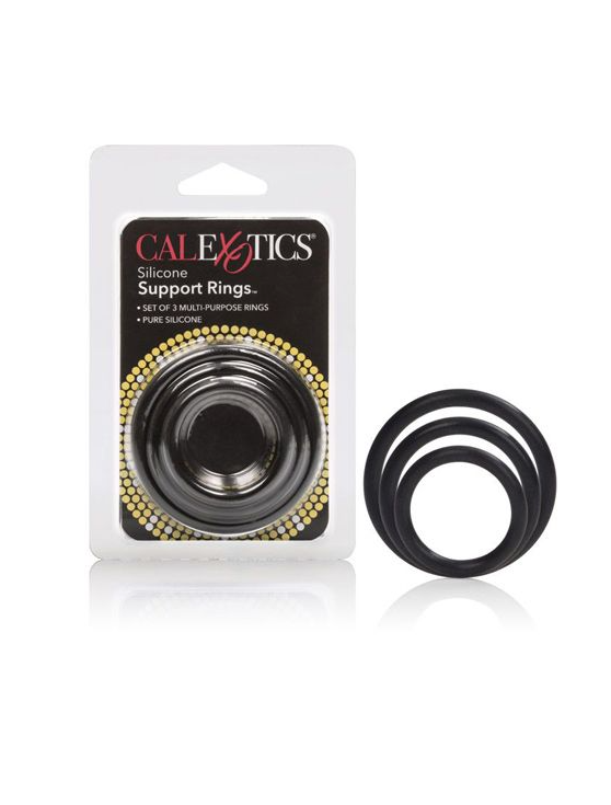 Silicone Support Rings 3pk Black