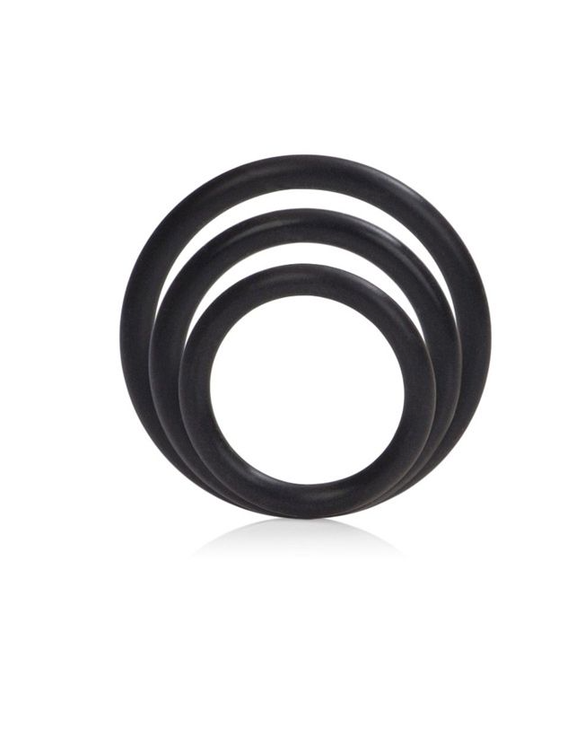 Silicone Support Rings 3pk Black