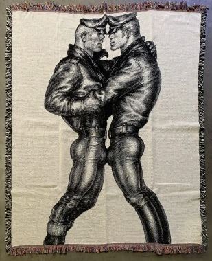 Tom of Finland Leather Man Woven Blanket