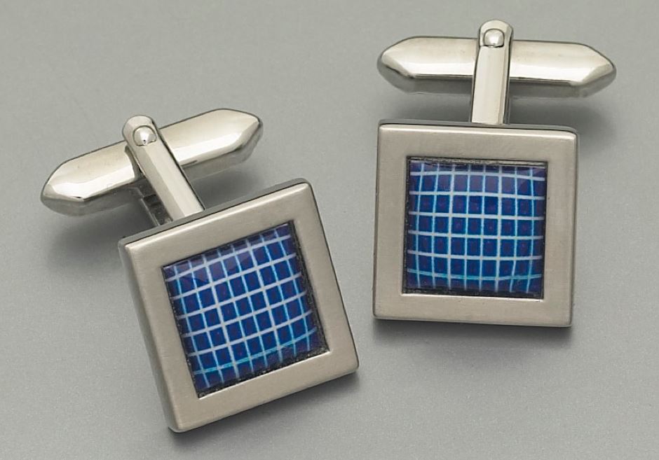 Square Blue w/ White Grid  CL